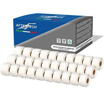 Afbeelding van Aftertech 30 x 99012 36 89 mm, compatibele zelfklevende etiketten (260 etiketten/rol = 7800 in totaal) voor Dymo LabelWriter S0722400 labelprinters