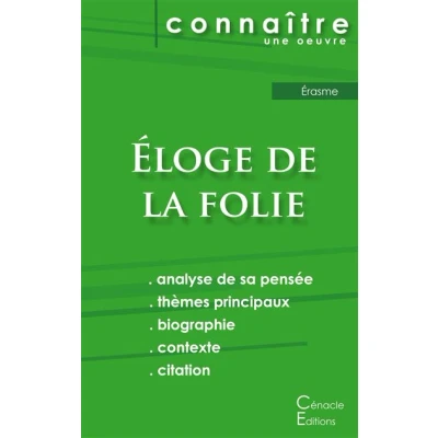 Image de Fiche de lecture Éloge la folie Érasme (Analyse philosophique référence et résumé complet)