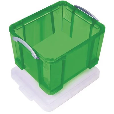 Afbeelding van Really Useful Box 35 liter transparant groen