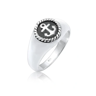 Afbeelding van Kuzzoi Anchor Ring silvercoloured, Heren, Maat: 62, Silver coloured