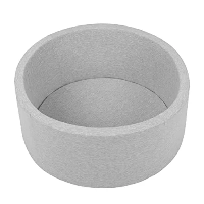 Afbeelding van SELONIS Ballenbad 70 x 30 cm/200 ronde ballen van schuimrubber voor baby&#039;s, kinderen, lichtgrijs: wit/grijs/mint