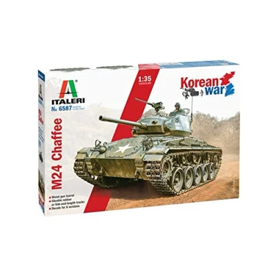 Afbeelding van 1:35 Italeri 6587 M24 Chaffee Tank Korean War Plastic Modelbouwpakket