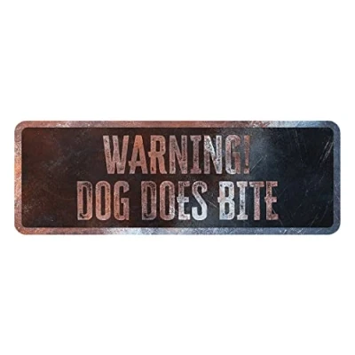 Afbeelding van D&amp;d Home Waakbord Hond Waarschuwingsbord General 3 Engels 40x13x0,3cm Meerkleurig 1st