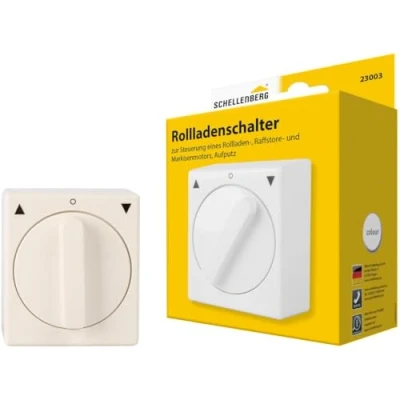 Afbeelding van Schellenberg 23003 draaischakelaar voor rolluik, wit