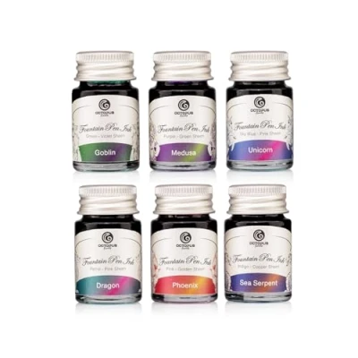 Afbeelding van Octopus Fluids Sheen Ink vulpeninkt, tweekleurig, 10 ml, 6 stuks