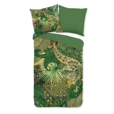 Afbeelding van Pure Dekbedovertrek &quot;oosterse/ arabische print&quot; Groen (135x200 cm) Microfiber