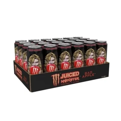 Image de Monster Energy Juiced Bad Apple Boisson énergétique Pack de 24 canettes 500 ml