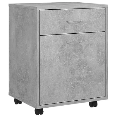 Image de vidaXL Armoire à roulettes Gris béton 45x38x54 cm Bois d’ingénierie808444