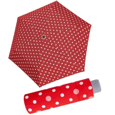 Afbeelding van Doppler Mini Zakparaplu voor kinderen met stippen, Rood, Super