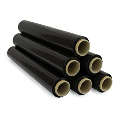 Afbeelding van OFITURIA Handmatige elastische folie voor industriële verpakking, 50 cm breed en tot 300 meter lengte, zwart