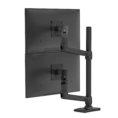 Image de Ergotron LX Kit de montage (bras d&#039;empilage double, poteau haut) pour 2 écrans LCD noir mat Taille d&#039;écran : jusqu&#039;à 40 pouces montrable sur bureau