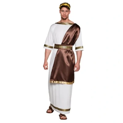 Afbeelding van Boland Zeus Verkleedpak Heren Wit maat M/L