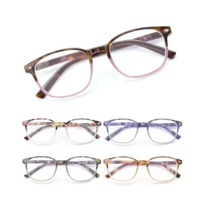 Afbeelding van JM Leesbril, verziendheid, veerscharnier, heren, dames, bril, 4 stuks, 5 x leesbril met blauw licht