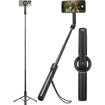 Afbeelding van SPIGEN S580W MAGSAFE BLUETOOTH SELFIESTICK LANG STATIEF ZWART