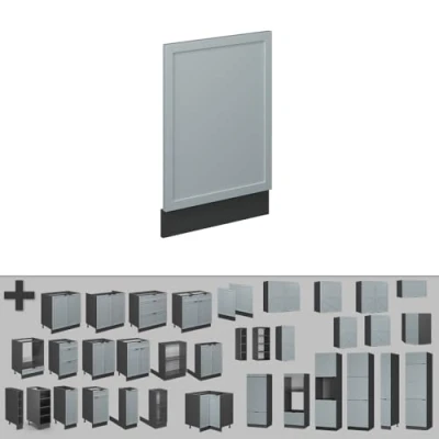 Afbeelding van Vicco Fame Line frontpaneel lichtblauw/grijs 45 cm AP eiken