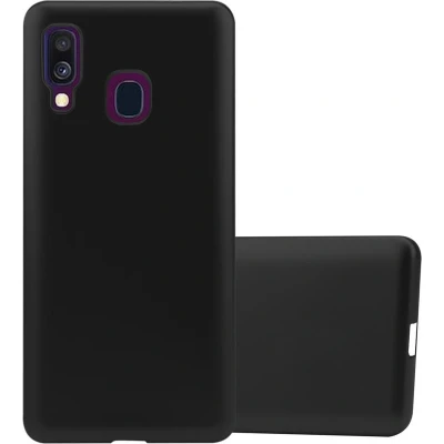 Afbeelding van Cadorabo Hoesje geschikt voor Samsung Galaxy A40 in METALLIC ZWART Beschermhoes gemaakt van flexibel TPU silicone Case Cover