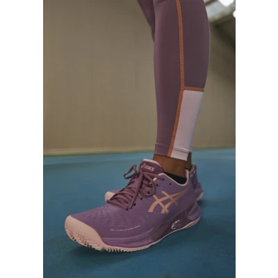 Afbeelding van Asics GEL Challenger 14 Padelschoenen, Dames, Maat: 38, Dark ube/rose gold Textiel/ synthetisch