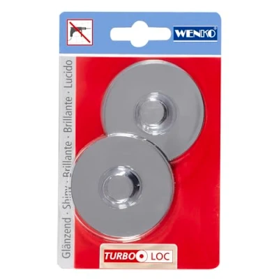 Afbeelding van WENKO Turbo Loc® adapter voor de serie Premium en Classic, kunststof, 6 x 1,4 cm, verchroomd