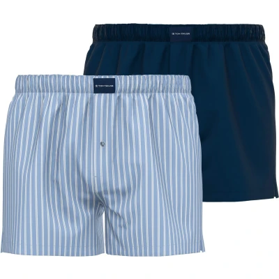 Afbeelding van TOM Tailor Boxershorts bluelightstripe, Heren, Maat: Large, Blue light stripe