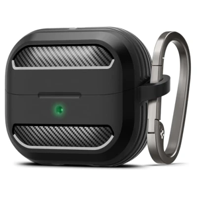 Afbeelding van Spigen Rugged Armor Hoesje Geschikt voor Samsung Galaxy Buds 3 / Pro Zwart