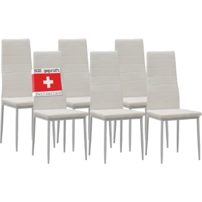 Afbeelding van Albatros 2699 Milano, set van 6 stoelen, wit