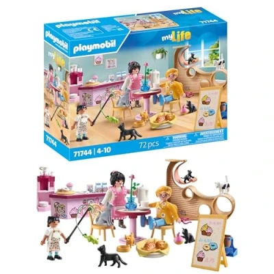 Image de Playmobil My Life 71744 Bar à chats avec 6 et personnages