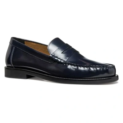 Afbeelding van Geox Recanati Instappers, Heren, Maat: 43, Navy Kalfsleer