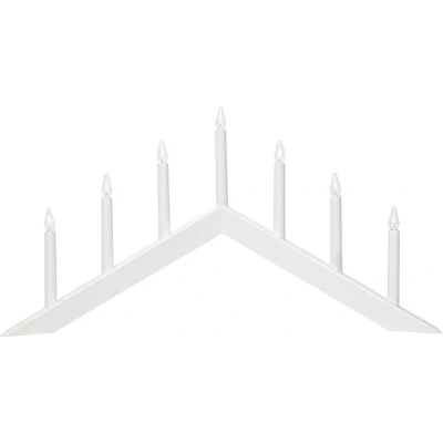 Afbeelding van Kandelaar Arrow, puntig, 7 vlam, wit