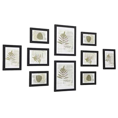 Afbeelding van SONGMICS Collage fotolijsten set met 10 stuks, twee van 20 x 25 cm, vier 13 18 kerstcadeau, 15 mdf zwart RPF310H