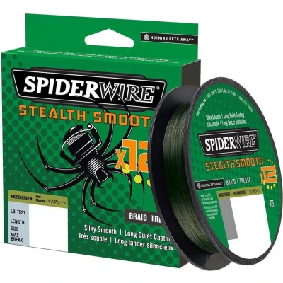 Afbeelding van Spiderwire Stealth Smooth 12 Braid Moss Green 150m 0.07mm 6,0kg Gevlochten lijn
