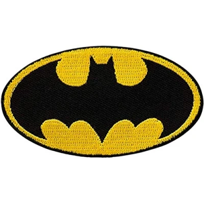 Afbeelding van Monoquick Kids and Hits Batman Kleurrijk strijklogo Geel Zwart