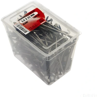 Afbeelding van Deltafix Draadnagels Platkop 30x65mm Blank 1000 Gr.