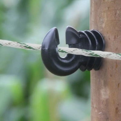 Afbeelding van Afrasteringsdraad gevlochten wit/groen 4mm 200m