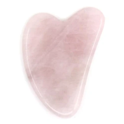 Image de 1 guasha en quartz rose + housse