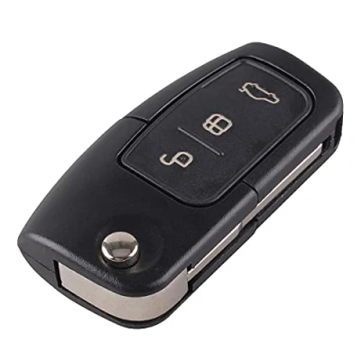 Afbeelding van Heart Horse 3 knoppen opvouwbare autosleutelvervanging voor F o r d Focus Fiesta C Max S Kuga Mondeo MK4 Galaxy (Ongesneden sleutel)
