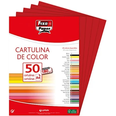 Afbeelding van Fixo Paper 11110356 kartonnen papier, A4, karmijnrood, 180 g, 50 vellen