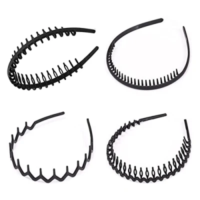 Afbeelding van RoxNvm hoofdbanden voor heren, 4 stuks, elastische haarbanden, en hoofdbanden, accessoires modieuze sporthoofdbanden yoga, sport, outdoor