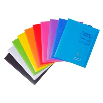 Afbeelding van Clairefontaine Koverbook notitieboekje, geperforeerd, voor praktisch werken, 64 pagina&#039;s 17x22, willekeurige kleurkeuze