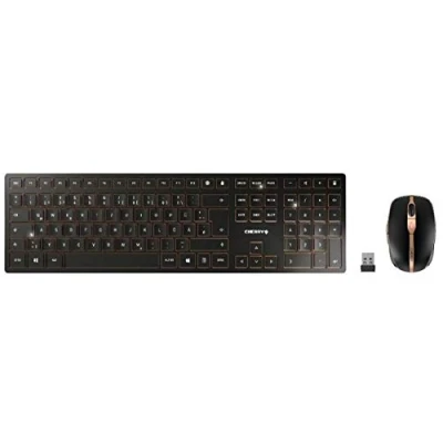 Afbeelding van CHERRY DW 9000 SLIM Toetsenbord en muis set draadloos 2.4 GHz, Bluetooth 4.0 zwart, brons