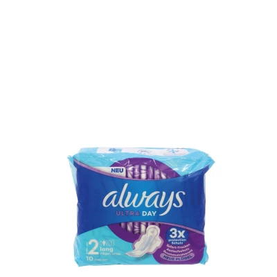 Afbeelding van Always ultra dun maandverband, lang met vleugels, 10 stuks