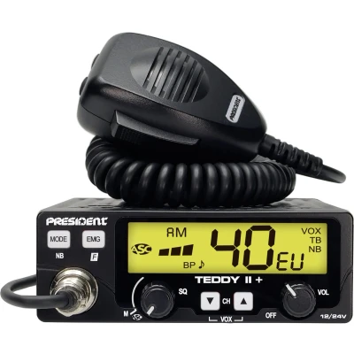 Afbeelding van President Teddy II+ AM/FM CB radio 12/24 Volt VOX 2025 MODEL
