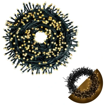 Afbeelding van Cheqo® Kerstboomverlichting Kerstlampjes LED Verlichting Kerstverlichting 120 9 meter Binnen en Buiten Extra Warm Wit