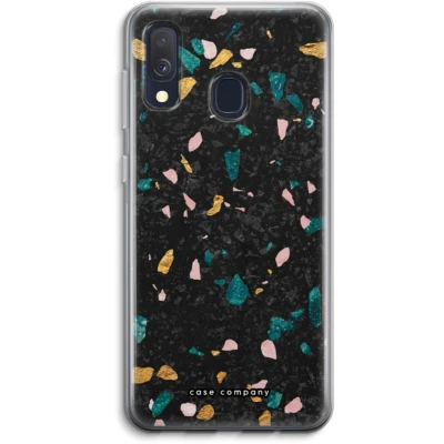 Afbeelding van Case Company® hoesje geschikt voor Samsung Galaxy A40 Terrazzo N10 Soft Cover Telefoonhoesje Bescherming aan alle Kanten en Schermrand