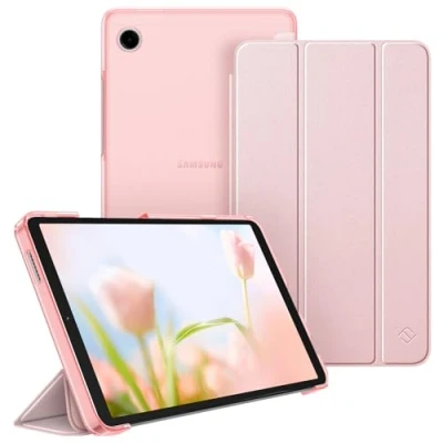 Afbeelding van Fintie Ultradunne beschermhoes voor Samsung Galaxy Tab A9 8,7 inch 2023, doorschijnende achterkant hoes tablet SM X110/X115/X117, roségoud