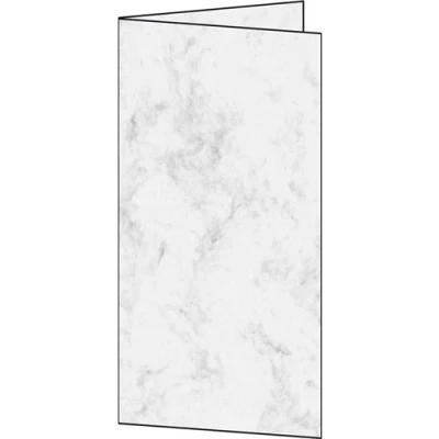 Image de sigel cartes 2 volets pour PC, DL (2/3 A4), gris marbré, pqt 25