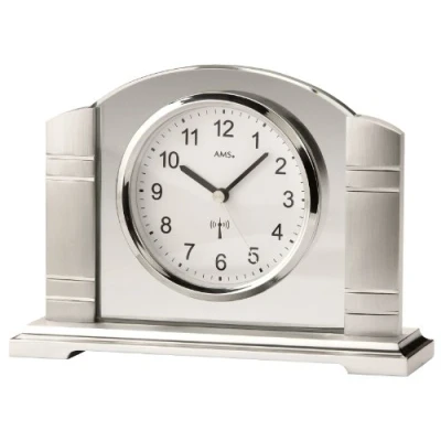 Afbeelding van AMS 5142 RC tafelklok metaal/glas