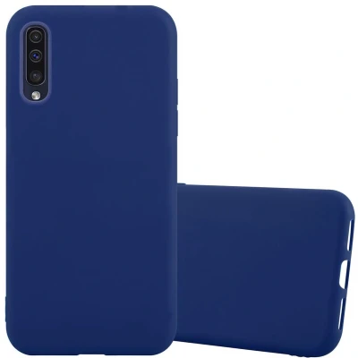 Afbeelding van Cadorabo Hoesje geschikt voor Samsung Galaxy A50 4G / A50s A30s in CANDY DONKER BLAUW Beschermhoes gemaakt van flexibel TPU silicone Case Cover