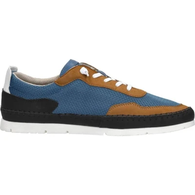 Afbeelding van bugatti Sportieve veterschoenen, Heren, Maat: 44, Blauw Kunststof/ textiel