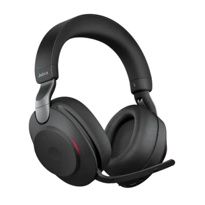 Afbeelding van Jabra Evolve2 85 UC Over Ear headset Telefoon Bluetooth, Kabel Stereo Zwart Ruisonderdrukking (microfoon) Volumeregeling, Indicator voor batterijstatus,
