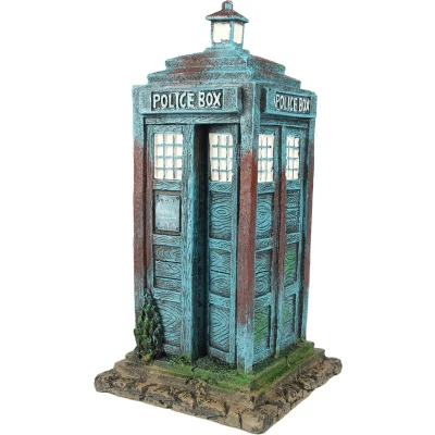 Afbeelding van Aqua Della Aquariumdecoratie Vissen Blauwe Telefooncel 13x12,5x24,5cm 1st